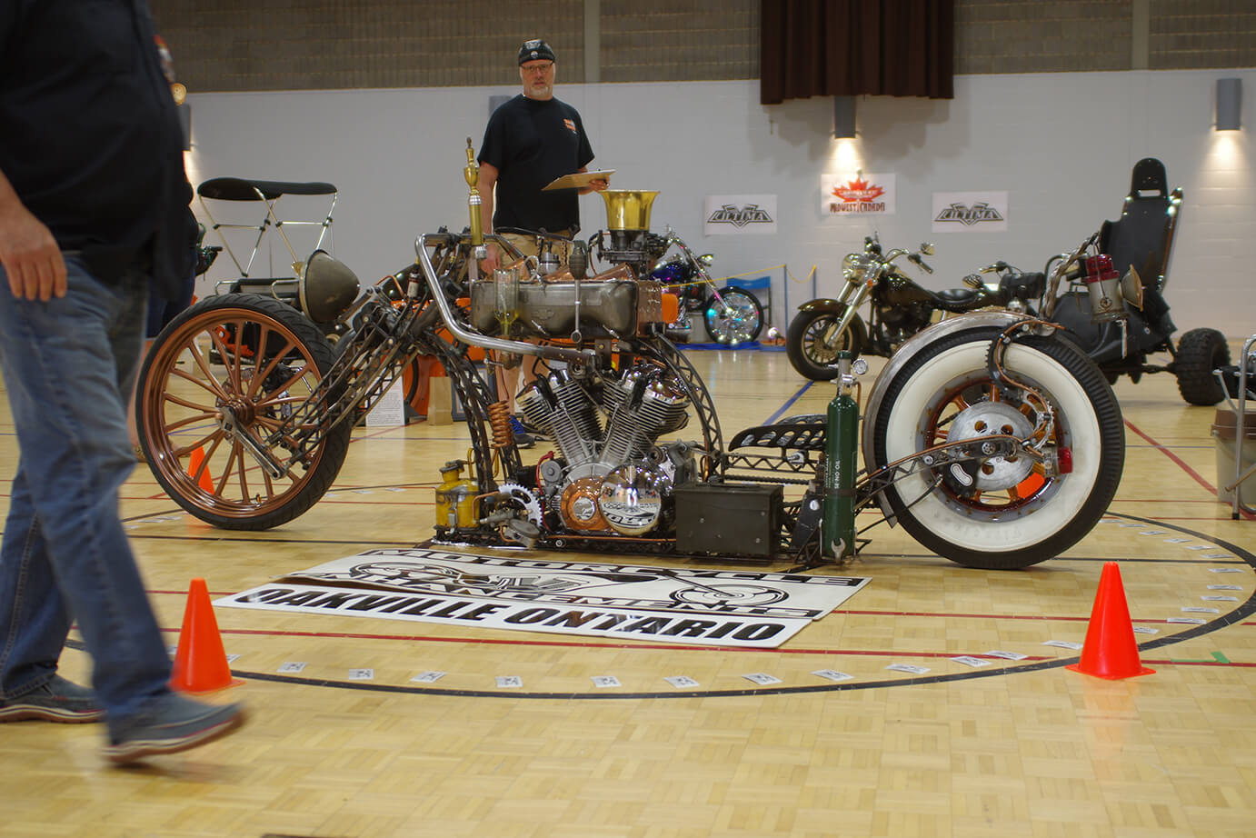 Custom Bike Show 1st place John Constanti – Motorcycle Enhancements – Oakville Ontario “Steam Punk Bike”