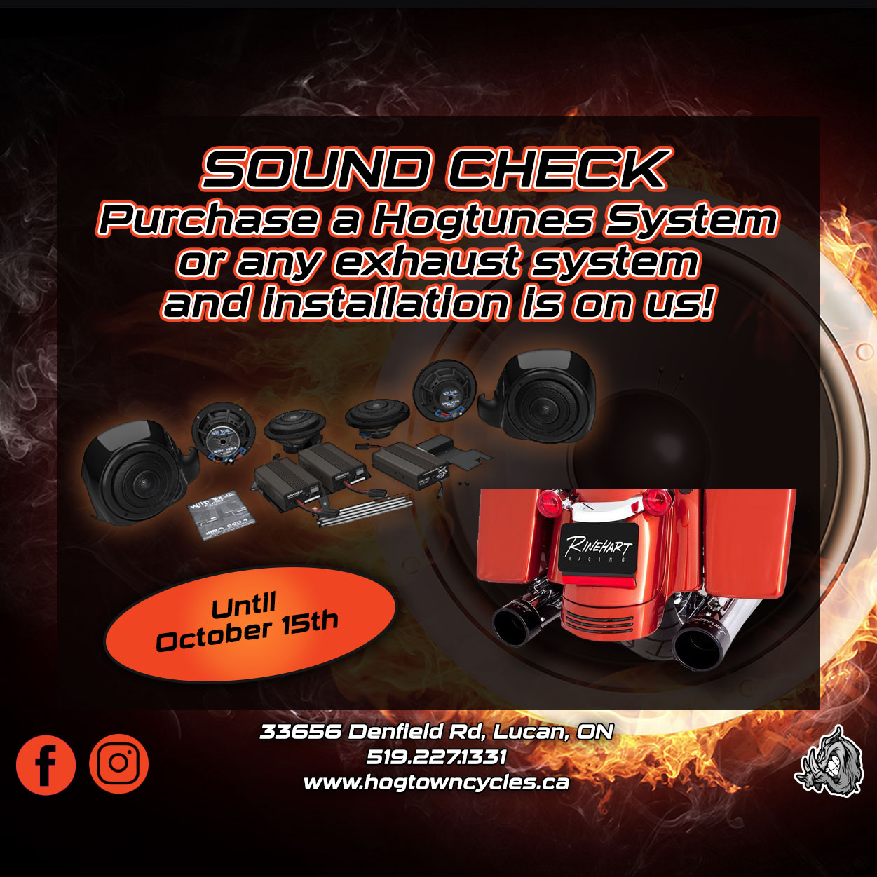 Choose your sound - free installation with purchase of Hogtunes or exhaust system