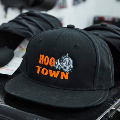 hogtown cycles peaked baseball hat
